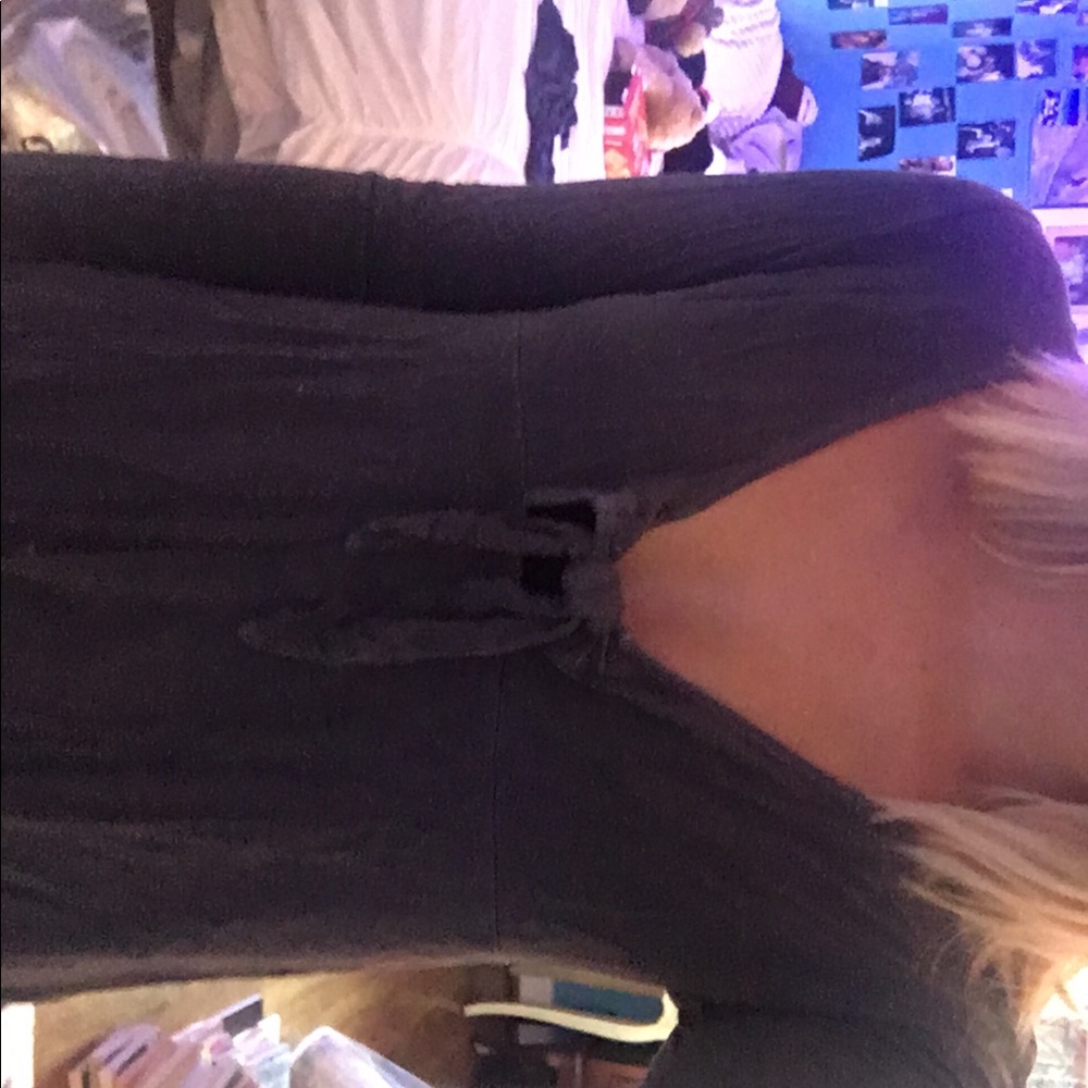 soft and sexy grey tie top